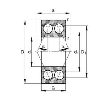 FAG Angular contact ball bearings - 3204-BD-XL-TVH