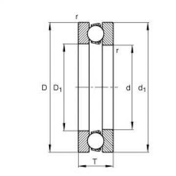 FAG Axial deep groove ball bearings - 51413-MP