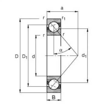FAG Angular contact ball bearings - 7200-B-XL-JP
