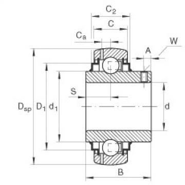 FAG Radial insert ball bearings - GY1008-KRR-B-AS2/V