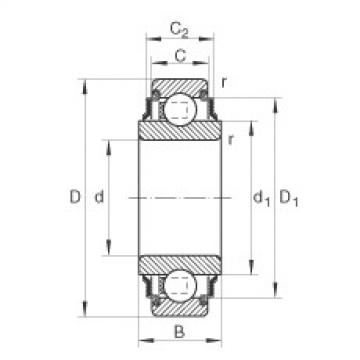 FAG Radial insert ball bearings - 203-XL-KRR-AH02