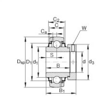 FAG Radial insert ball bearings - G1107-KRR-B-AS2/V