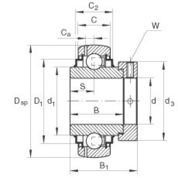 FAG Radial insert ball bearings - GE80-XL-KRR-B-AH01-FA164