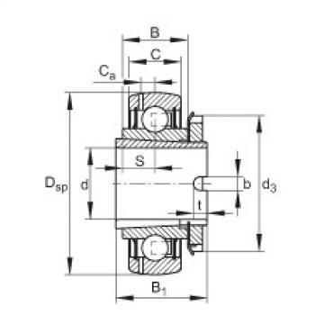 FAG Radial insert ball bearings - GSH30-XL-2RSR-B