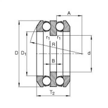 FAG Axial deep groove ball bearings - 54205 + U205
