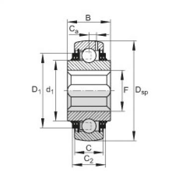 FAG Self-aligning deep groove ball bearings - VKE38-211-KTT-B-GA47/70-AH01