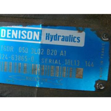 DENISON HYDRAULIC PUMP  1 1/2&#034; SHAFT MODEL T6DR 050 3L02 B20 A1