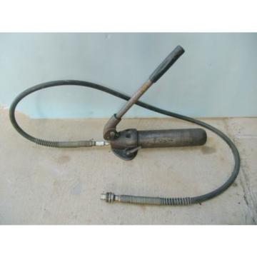 Vintage PORTER FERGUSON Hydraulic Hand Pump w/6&#039; Hi-Pres. hose + quick-connect