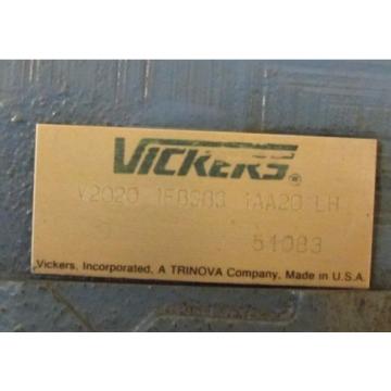 VICKERS V2020 1F8S8S 1AA20 LH 7/8&#034; APPROXIMATE SHAFT HYDRAULIC VANE PUMP NEW