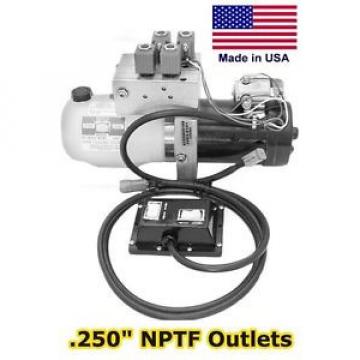 Hydraulic DC Power Unit - 4 &amp; 3 Way Release Valve - Side Mount - Triple Filter