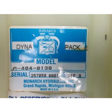 Monarch Dyna-pack M-404-0139 Hydraulic Power Unit 2hp single phase