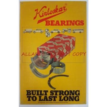 India Vintage Tin Sign KIRLOSKAR AUTOMOBILE BEARINGS 56174