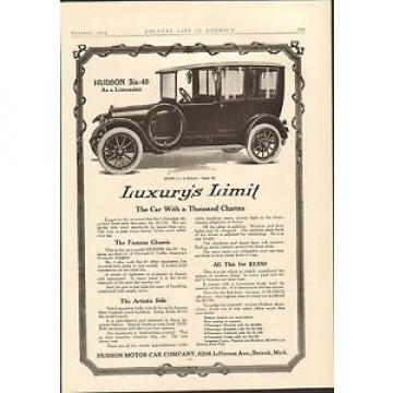 1915 Hudson Limousine Detroit MI Automobile Magazine Ad Timken Bearings mc1997