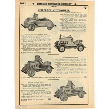 1935 ADVERT Westminster Pedal Car Police Patrol Airflow Fire Roller Bearing