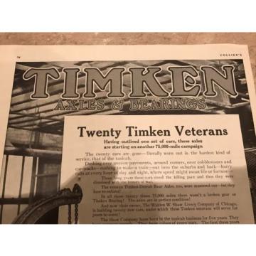 Timken Axles &amp; Bearings Advertisement (1916)