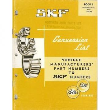 Equipment Catalog - SKF Canada - Bearing Conversion Data Car Truck 1964 (E1321)