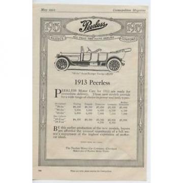 1913 Peerless Model 48 Cleveland OH Auto Ad Timken Roller Bearing mc3340