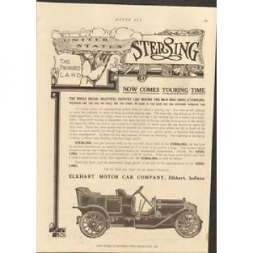 1910 Sterling Motor Car Elkhart IN Auto Ad Timken Roller Bearing Co mc0134
