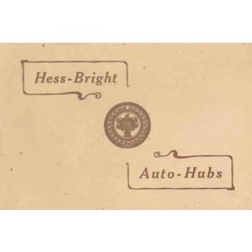 1908 Hess Bright Mfg Brochure Automobile Ball Bearing 139285-ND5MMP