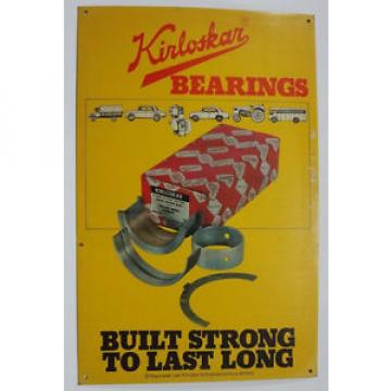India Vintage Tin Sign KIRLOSKAR BALL BEARINGS Automobile 44595
