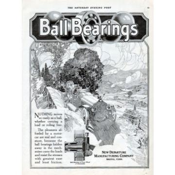 1919 Ball Bearings Ad -New Departure Mfg Co. Automobile Bearings --t543