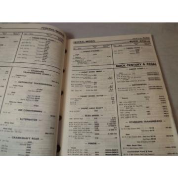 1985 FEDERAL MOGAL Bower/Bca Catalog Car, Truck,Boat,Atv,Etc 326 Pages Bearings