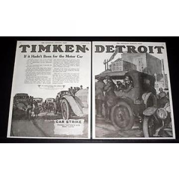 1919 OLD MAGAZINE PRINT AD, TIMKEN-DETROIT BEARINGS, BECAUSE OF THE MOTOR CAR!