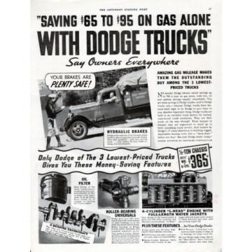 1935 Dodge Truck Ad -6 Cyl.&#034;L&#034; Head, Hydralic Brakes, 4 Bearing Crankshaft--t767