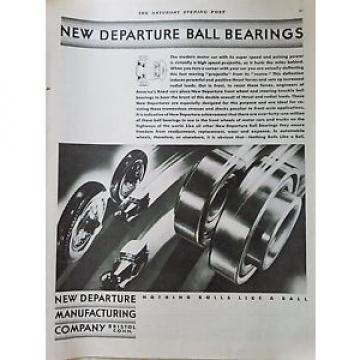 1930 New Departure Ball Bearings for Motor car Nothing Rolls Like Ball Ad
