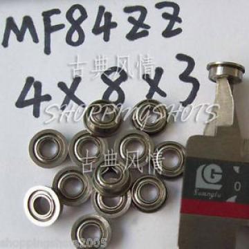 10pcs MF84 4X8X3 Flanged 4*8*3 mm bearings Miniature Ball Radial Bearing MF84ZZ
