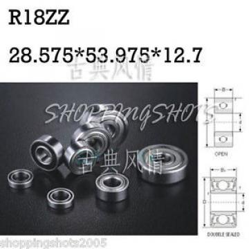 10pcs R18 ZZ 1 1/8&#034;x 2 1/8&#034; x 1/2&#034; inch Bearing Miniature Ball Radial Bearings Z