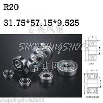 10pcs R20 open 1 1/4&#034; x 2 1/4&#034;x 3/8&#034; inch Bearing Miniature Ball Radial Bearings