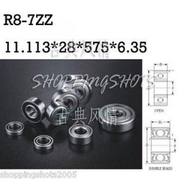 10) R8-7 ZZ 11.113*28.575*6.35 mm Bearing Miniature Ball Radial Bearings R8-7ZZ
