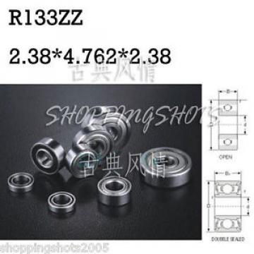 (10) R133 ZZ 3/32&#034;x 3/16&#034;x 3/32&#034; inch Miniature Ball Radial Ball Bearings R133ZZ