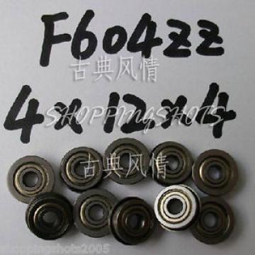 (10) F604ZZ 4x12x4 Flanged 4*12*4 mm F604Z Miniature Ball Radial Bearing F604 ZZ