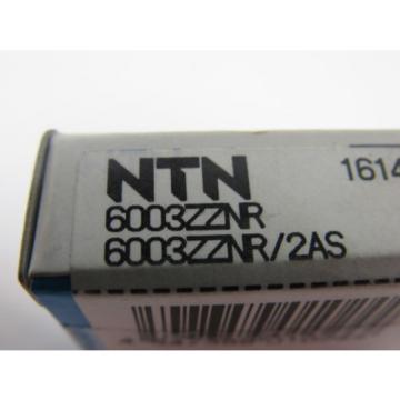 NTN 6003Z Single Row Radial Ball Bearing Snap Ring 17x35x10mm Lot of 2