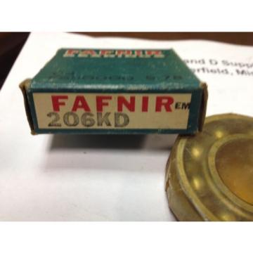 Fafnir 206KD, Single Row Radial Bearing, 30mm Bore, 62mm OD, 16mm Width, NOS