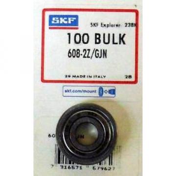 SKF 608-2Z/GJN Radial/Deep Groove Ball Bearing, 8mm Bore, 22mm OD, 7mm W, 1 pc