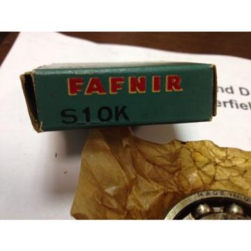 Fafnir S10K, Single Row Radial Bearing, 1&#034; Bore, 2&#034; OD, 3/8&#034; Width, NOS, USA