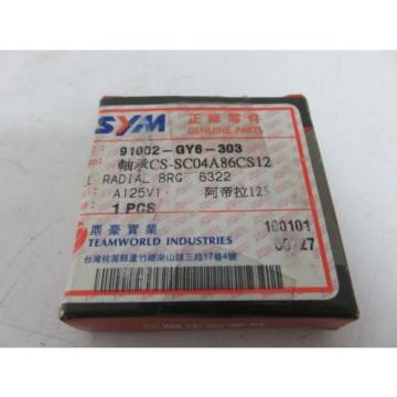 OEM SYM Duke 125, Cinderella 125 - Radial Ball Bearing 6322 PN 91002-GY6-303