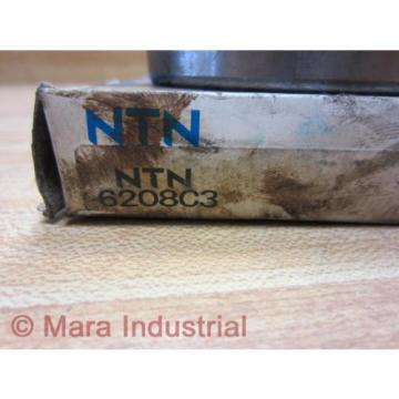 NTN 6208C3 Radial Ball Bearing, Open, Bore 40mm, OD 80mm