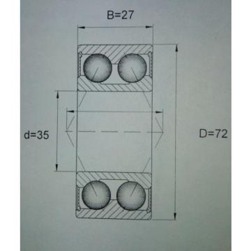 3207 2RS   Angular - contact radial ball bearing , Double Row
