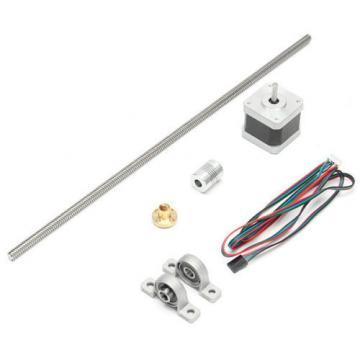 NEMA17 Stepper Motor with 400mm T8 Lead Screw Mounted Ball Bearing and Shaft Cou