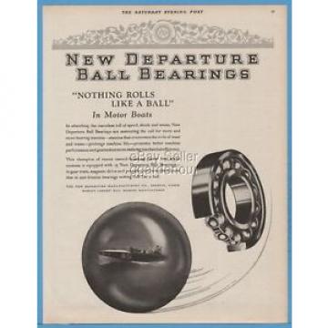 1929 New Departure Manufacturing Co Bristol CT Motor Boat Ball Bearings Print Ad