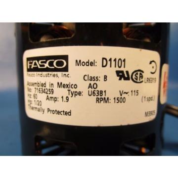 Fasco D1101 HVAC Electric Motor Class B, 1/20HP 1500RPM 115V