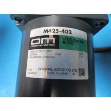 Oriental Motor 425-402, speed control motor