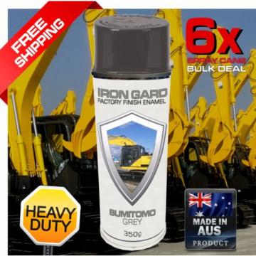 6x IRON GARD Spray Paint SUMITOMO GREY Excavator Digger Dozer Loader Skid Steer