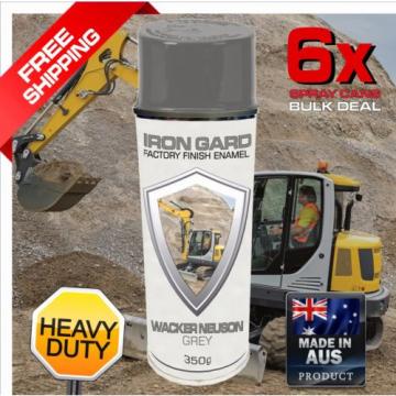 6x IRON GARD Spray Paint WACKER NEUSON GREY Excavator Dozer Loader Bucket Ton