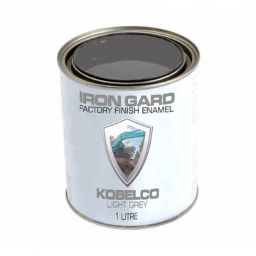 IRON GARD 1L Enamel Paint KOBELCO LIGHT GREY Excavator Auger Loader Skid Bucket