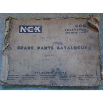 NGK Rapier 605 Excavator Crawler Type Parts List / Catalogue 1320F